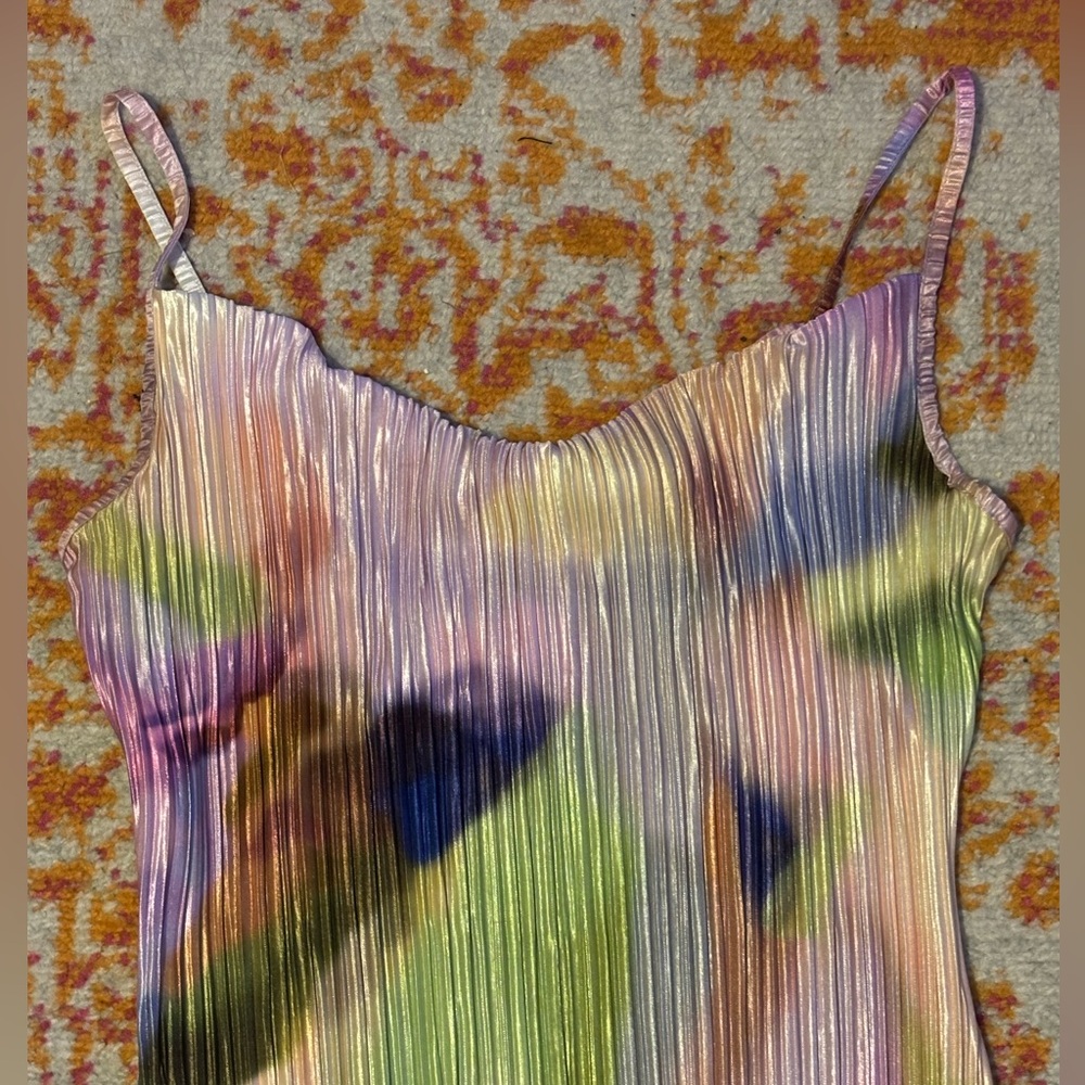 Source Unknown Multicolor Pleated Maxi Dress - image 10